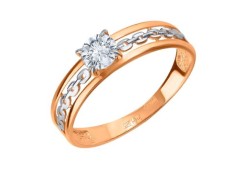 Золотое кольцо с фианитом