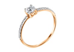 Золотое кольцо с фианитом