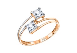 Золотое кольцо с фианитом