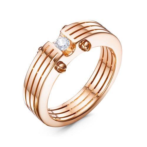 Золотое кольцо с фианитом