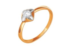 Золотое кольцо с фианитом