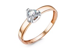 Золотое кольцо с фианитом