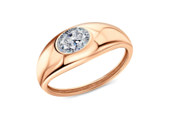 Золотое кольцо с фианитом