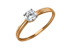 Золотое кольцо с фианитом