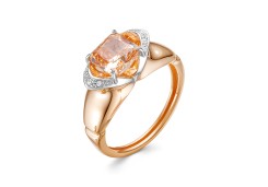 Золотое кольцо с фианитом