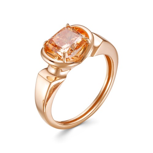 Золотое кольцо с фианитом