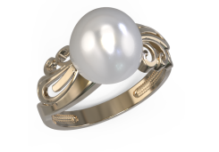 Золотое кольцо с жемчугом