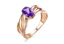 Золотое кольцо с танзанитом