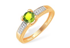 Золотое кольцо с хризолитом