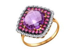 Золотое кольцо с аметистом