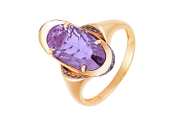 Золотое кольцо с аметистом