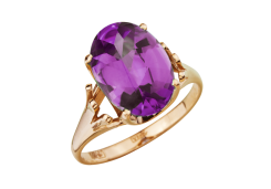 Золотое кольцо с аметистом