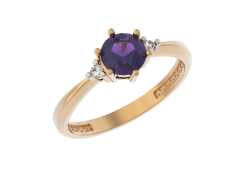 Золотое кольцо с аметистом