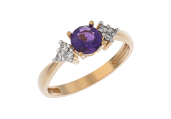 Золотое кольцо с аметистом