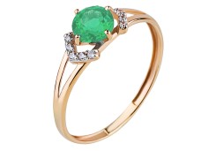 Золотое кольцо с изумрудом
