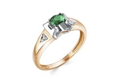 Золотое кольцо с изумрудом 