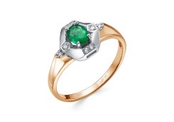 Золотое кольцо с изумрудом 