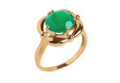 Золотое кольцо с хризопразом