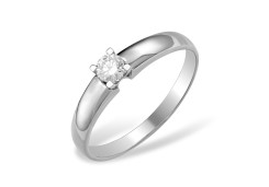 Кольцо из белого золота с бриллиантом