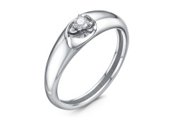 Кольцо из белого золота с бриллиантом