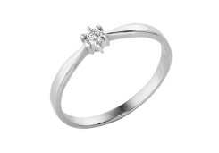 Кольцо из белого золота с бриллиантом