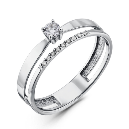 Кольцо из белого золота с бриллиантом