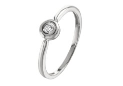 Кольцо из белого золота с фианитом