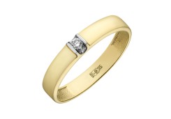 Кольцо из желтого золота с бриллиантом