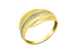 Золотое кольцо с фианитом