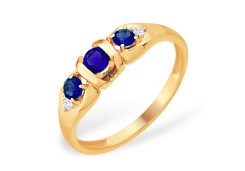 Золотое кольцо с сапфиром