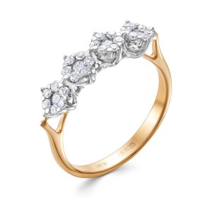 Золотое кольцо с бриллиантом