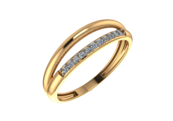 Золотое кольцо с фианитом
