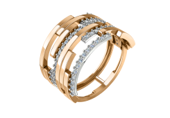 Золотое кольцо с фианитом