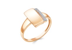 Золотое кольцо с фианитом