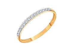 Золотое кольцо с фианитом