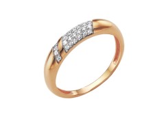 Золотое кольцо с фианитом