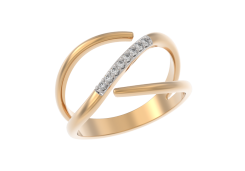 Золотое кольцо с фианитом