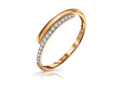 Золотое кольцо с фианитом