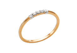 Золотое кольцо с фианитом