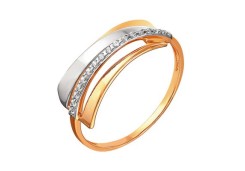 Золотое кольцо с фианитом