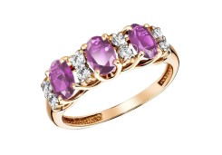 Золотое кольцо с аметистом