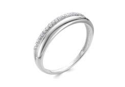 Кольцо из белого золота с бриллиантом