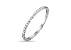 Кольцо из белого золота с фианитом