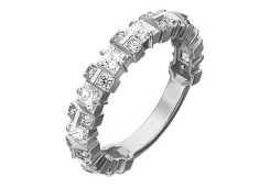 Кольцо из белого золота с фианитом