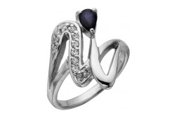 Серебряное кольцо с сапфиром