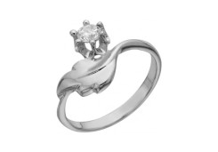 Серебряное кольцо с фианитом