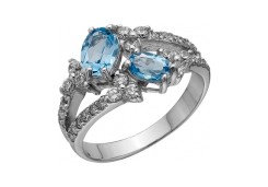 Серебряное кольцо с топазом