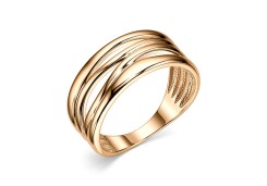 Серебряное кольцо с позолотой