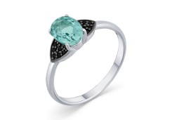 Серебряное кольцо с полудрагоценными камнями