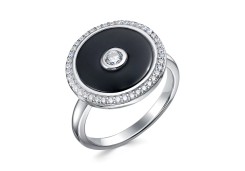 Серебряное кольцо с ониксом